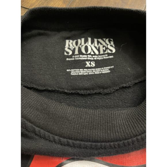 Rolling Stones Crewneck Sweatshirt Spiked Toung Mouth Women’s Black XS - Picture 3 of 5